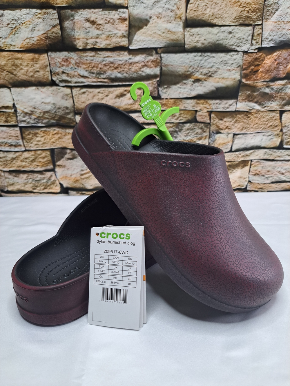 CROCS Dylan Burnished Clog in Deep Cherry Unisex NEW